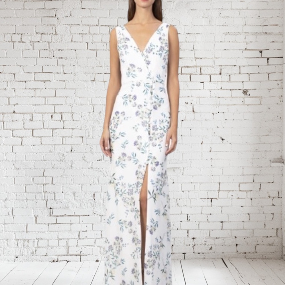 Monique Lhuiller White Floral Maxie Dress!
